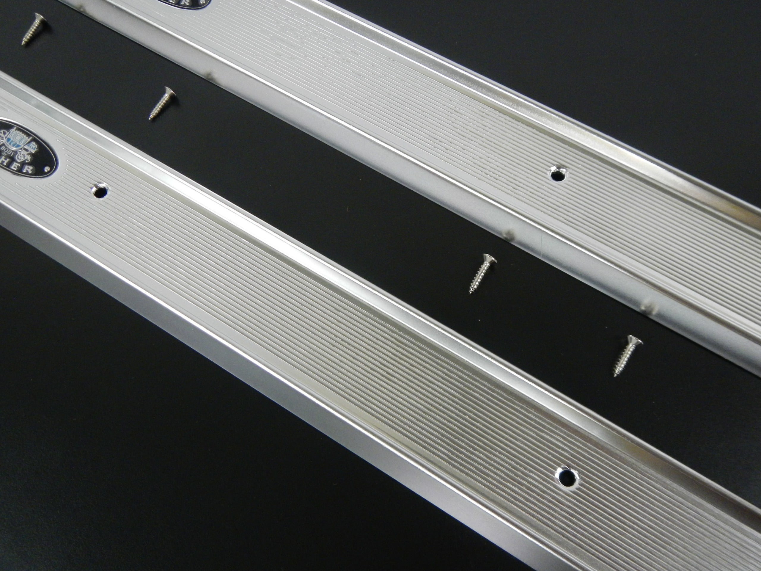 63 64 65 Buick Riviera Door Sill Plates Pair Body by Fisher 1963 1964 1965 - Image 4